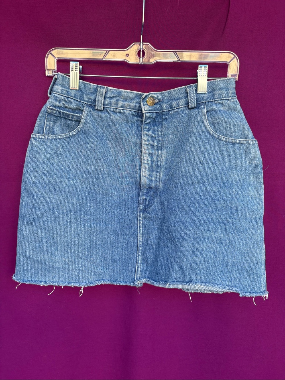 Vintage Outback Red Denim Mini Skirt Y2K Made USA